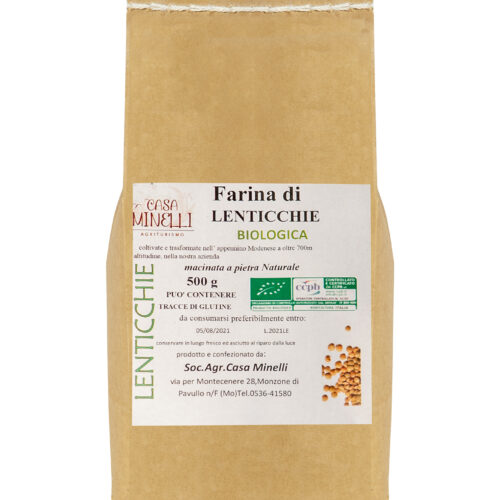Farina di lenticchie biologica