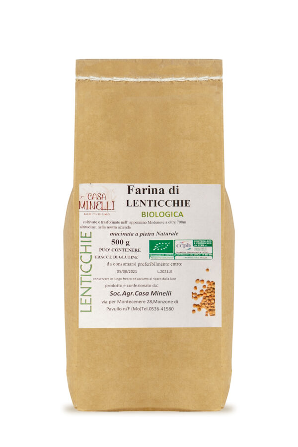 Farina di lenticchie biologica