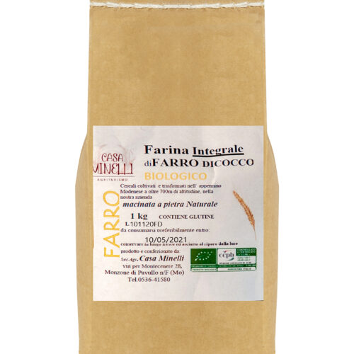 Farina di farro dicocco integrale biologica