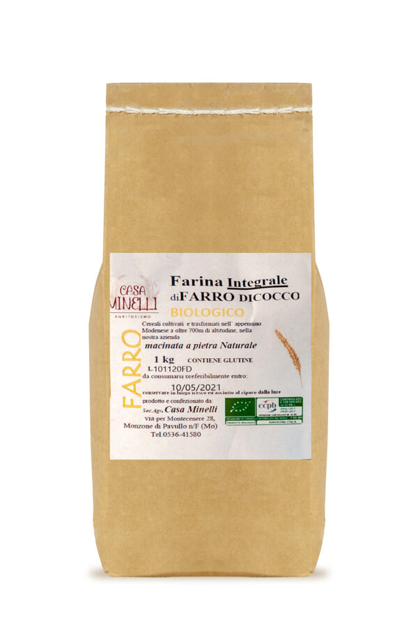 Farina di farro dicocco integrale biologica