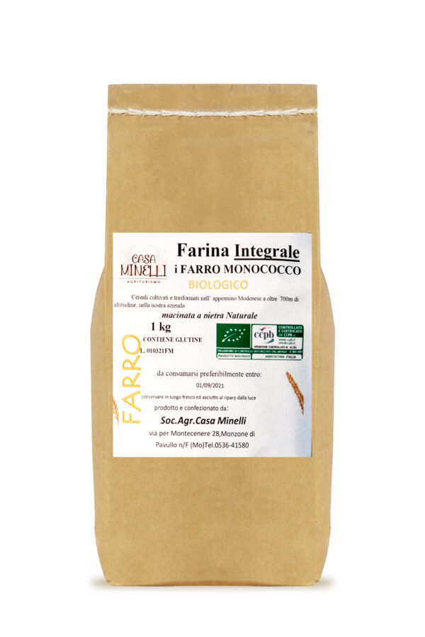 Farina di farro monococco integrale biologica