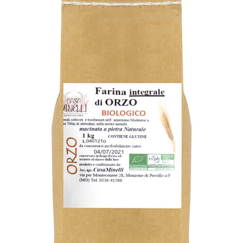 Farina d'orzo integrale biologica