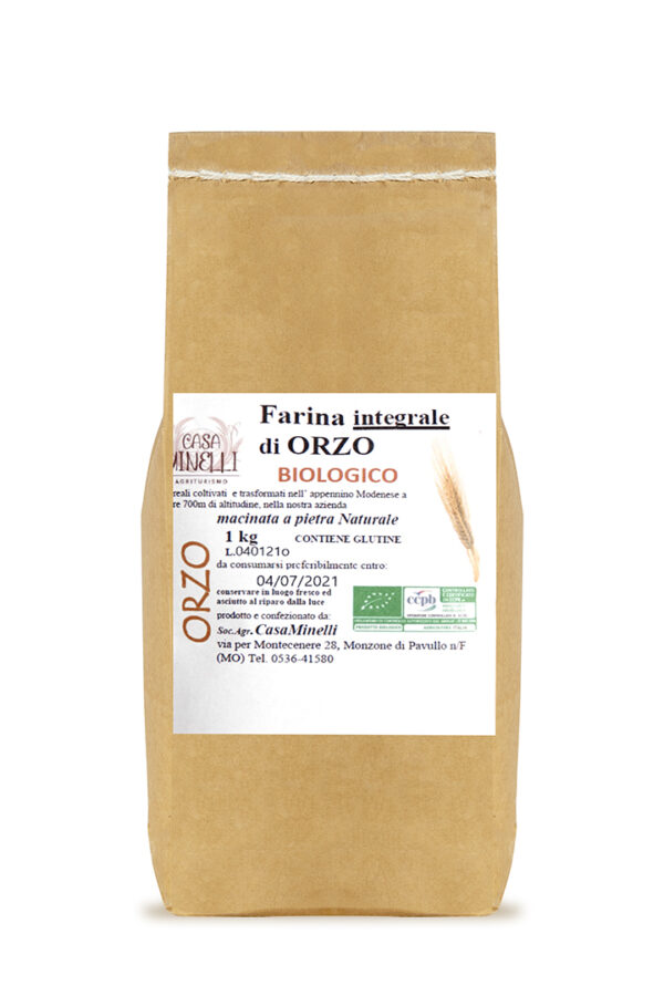 Farina d'orzo integrale biologica
