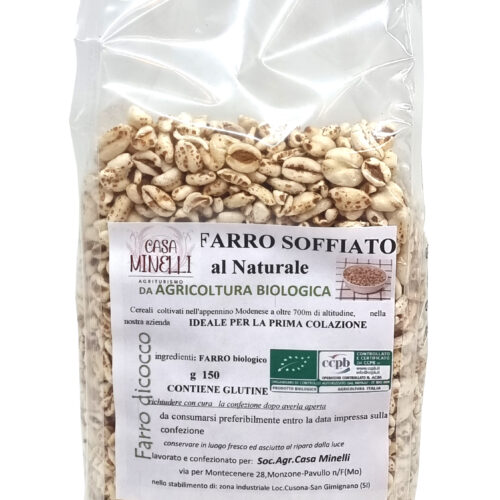 Farro biologico soffiato naturale