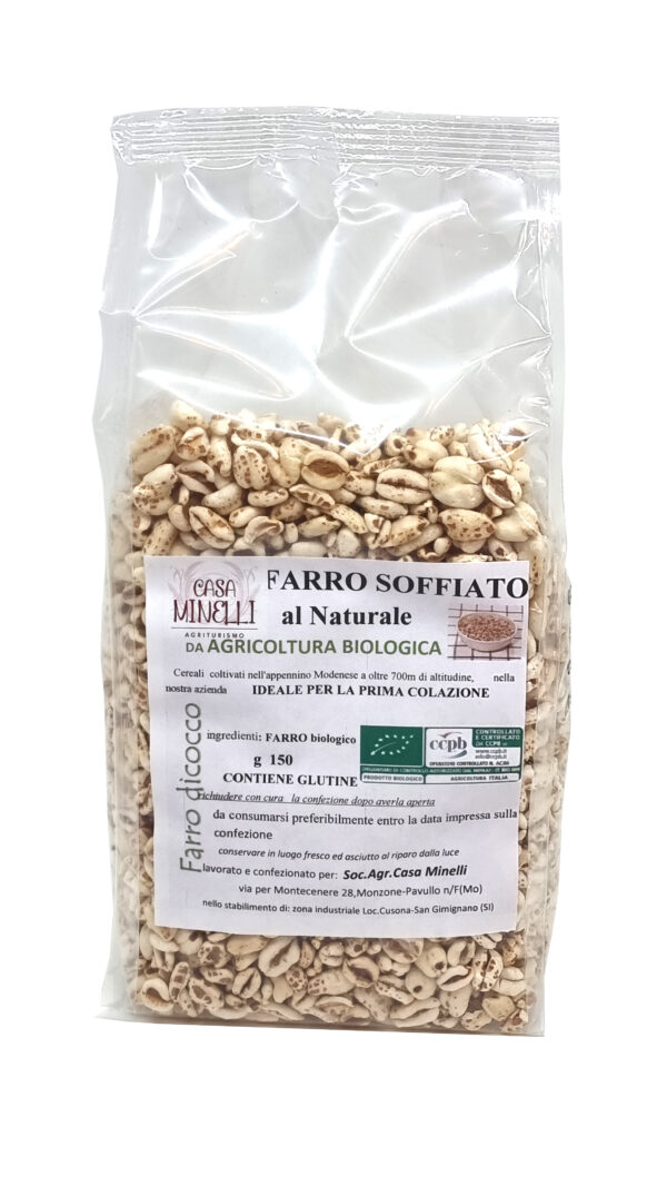 Farro biologico soffiato naturale