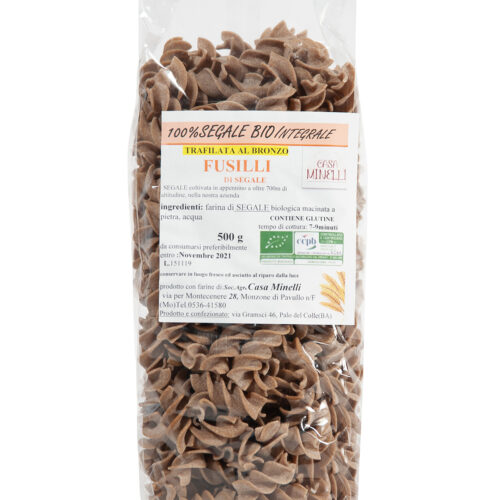 Fusilli trafilati al bronzo 100% segale biologica