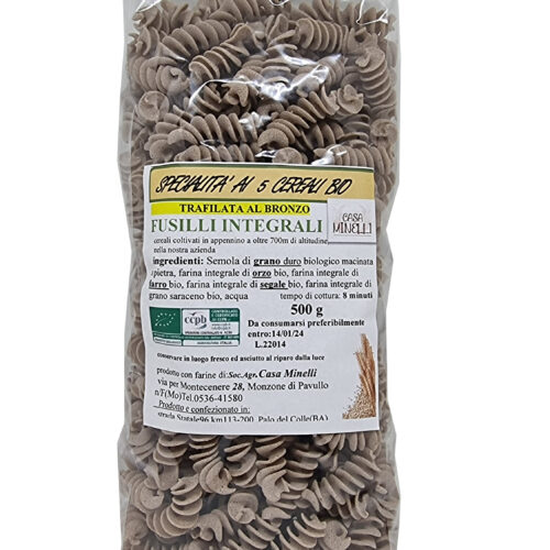 Fusilli trafilati al bronzo integrali 5 cereali