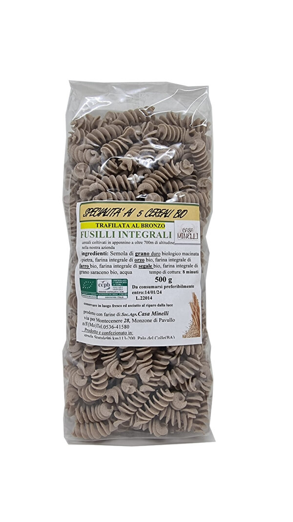 Fusilli trafilati al bronzo integrali 5 cereali
