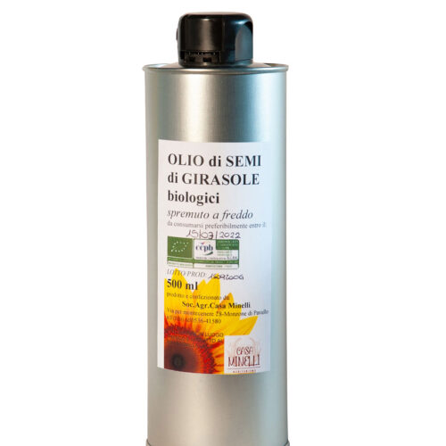 Olio di semi di girasole spremuto a freddo biologico