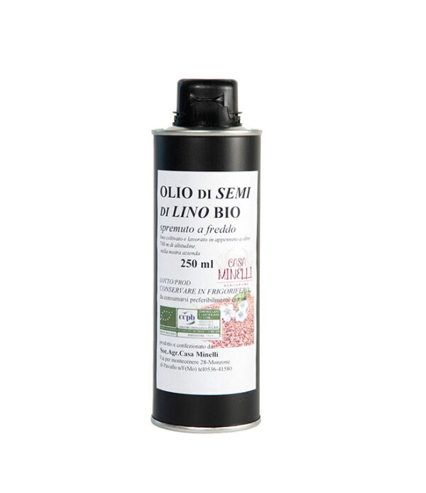 Olio di semi di lino spremuto a freddo biologico