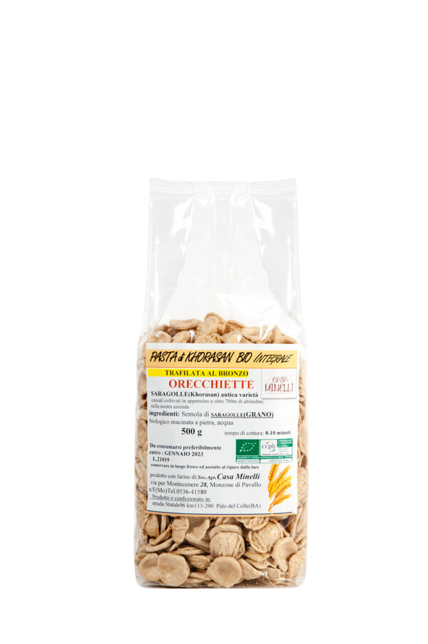 Orecchiette trafilate al bronzo 100% khorasan biologico