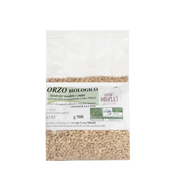 Orzo in chicchi decorticato biologico