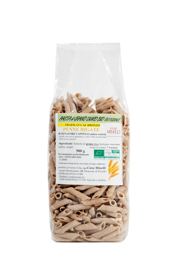Penne rigate trafilate al bronzo 100% senatore cappelli biologico