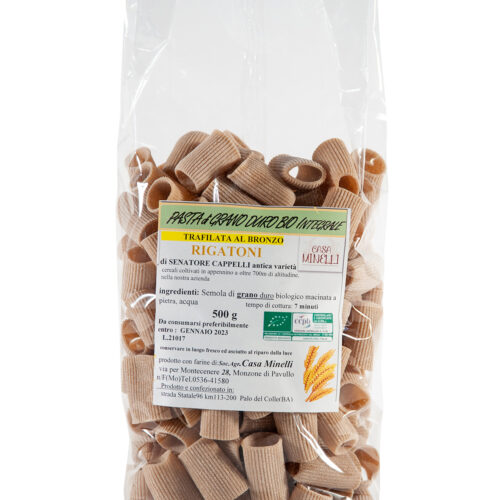 Rigatoni trafilati al bronzo 100% senatore cappelli biologico