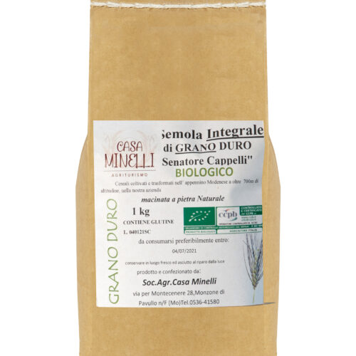 Semola integrale di grano duro (senatore cappelli) biologica