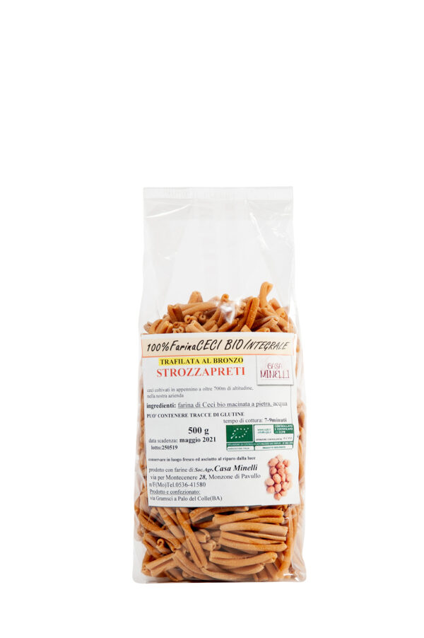Strozzapreti trafilati al bronzo 100% di ceci biologici