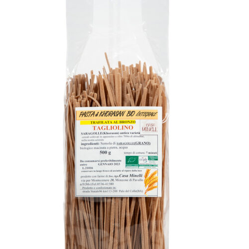 Tagliolini trafilati al bronzo 100% khorasan biologico