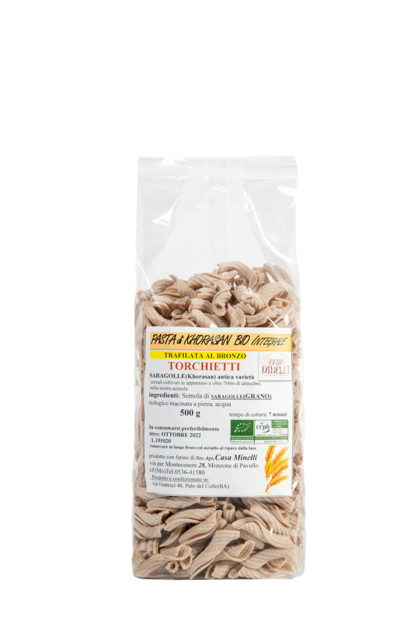 Torchietti trafilati al bronzo 100% khorasan biologico