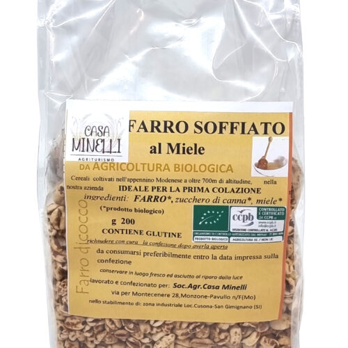 Farro biologico soffiato al miele