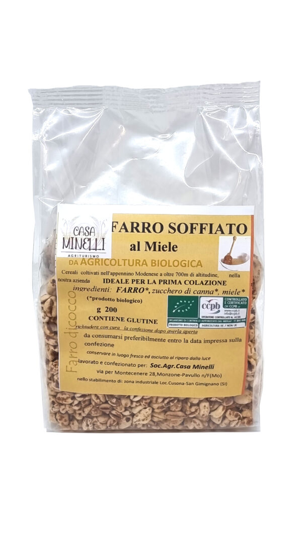 Farro biologico soffiato al miele