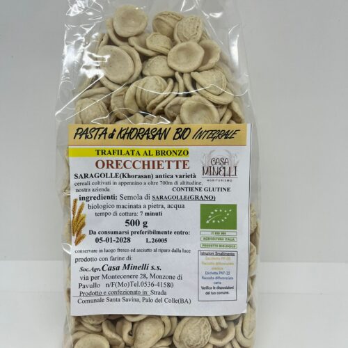 Orecchiette trafilate al bronzo 100% khorasan biologico