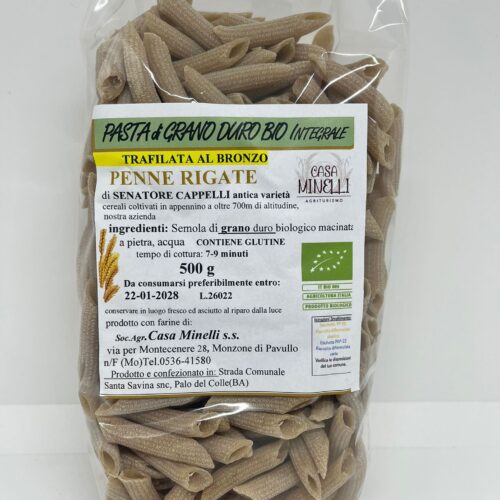 Penne rigate trafilate al bronzo 100% senatore cappelli biologico