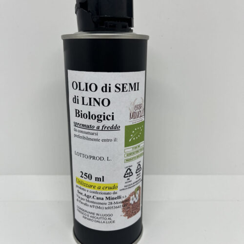 Olio di semi di lino spremuto a freddo biologico