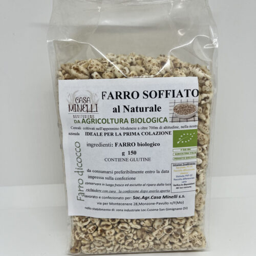 Farro biologico soffiato naturale