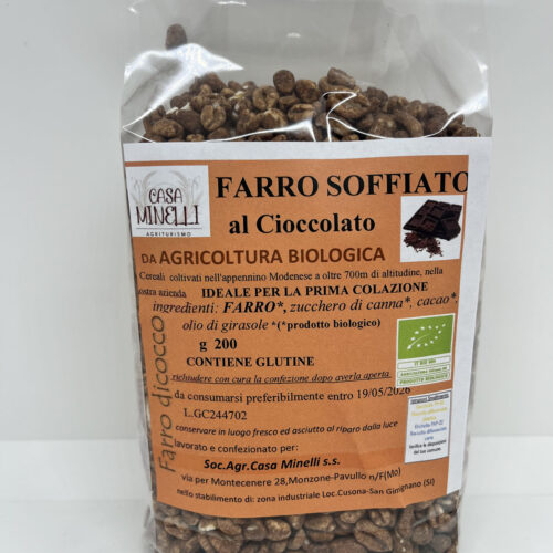 Farro biologico soffiato al cioccolato