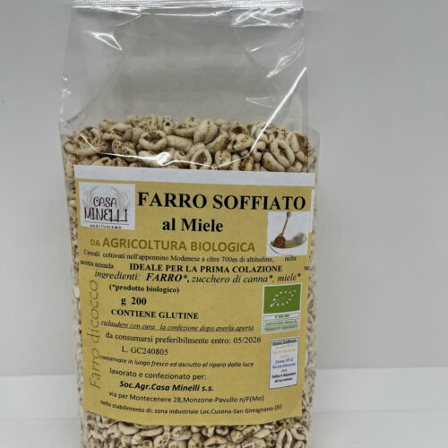 Farro biologico soffiato al miele