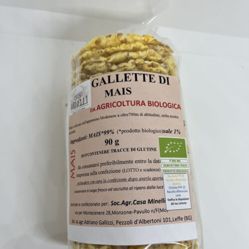 Gallette di mais biologico