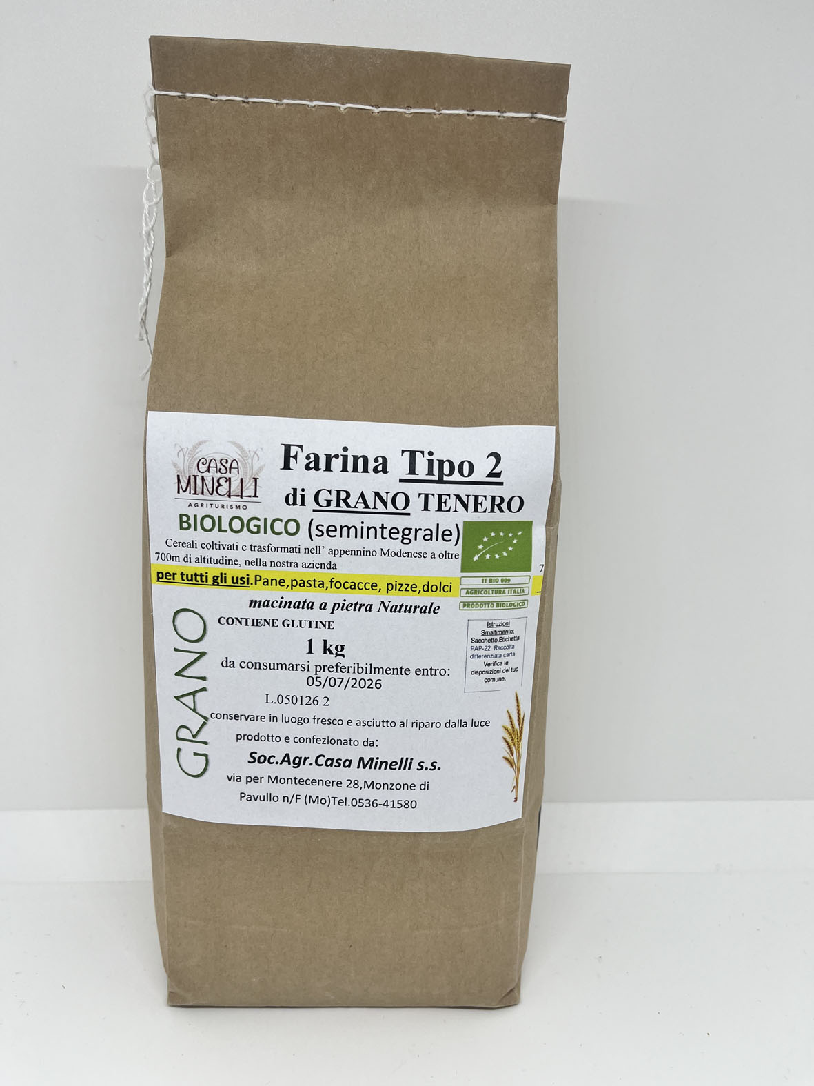 Farina di grano tenero tipo 2 biologica