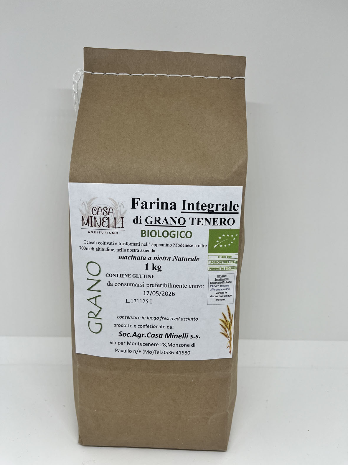 Farina di grano tenero integrale biologica