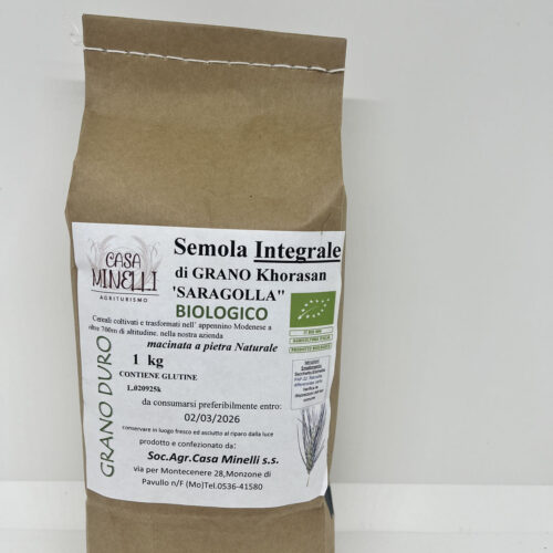 Semola integrale di saragolle (khorasan) biologica