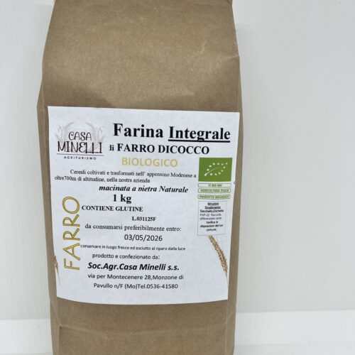 Farina di farro dicocco integrale biologica