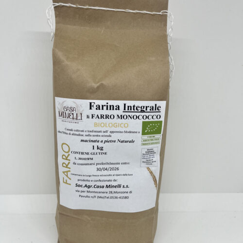 Farina di farro monococco integrale biologica