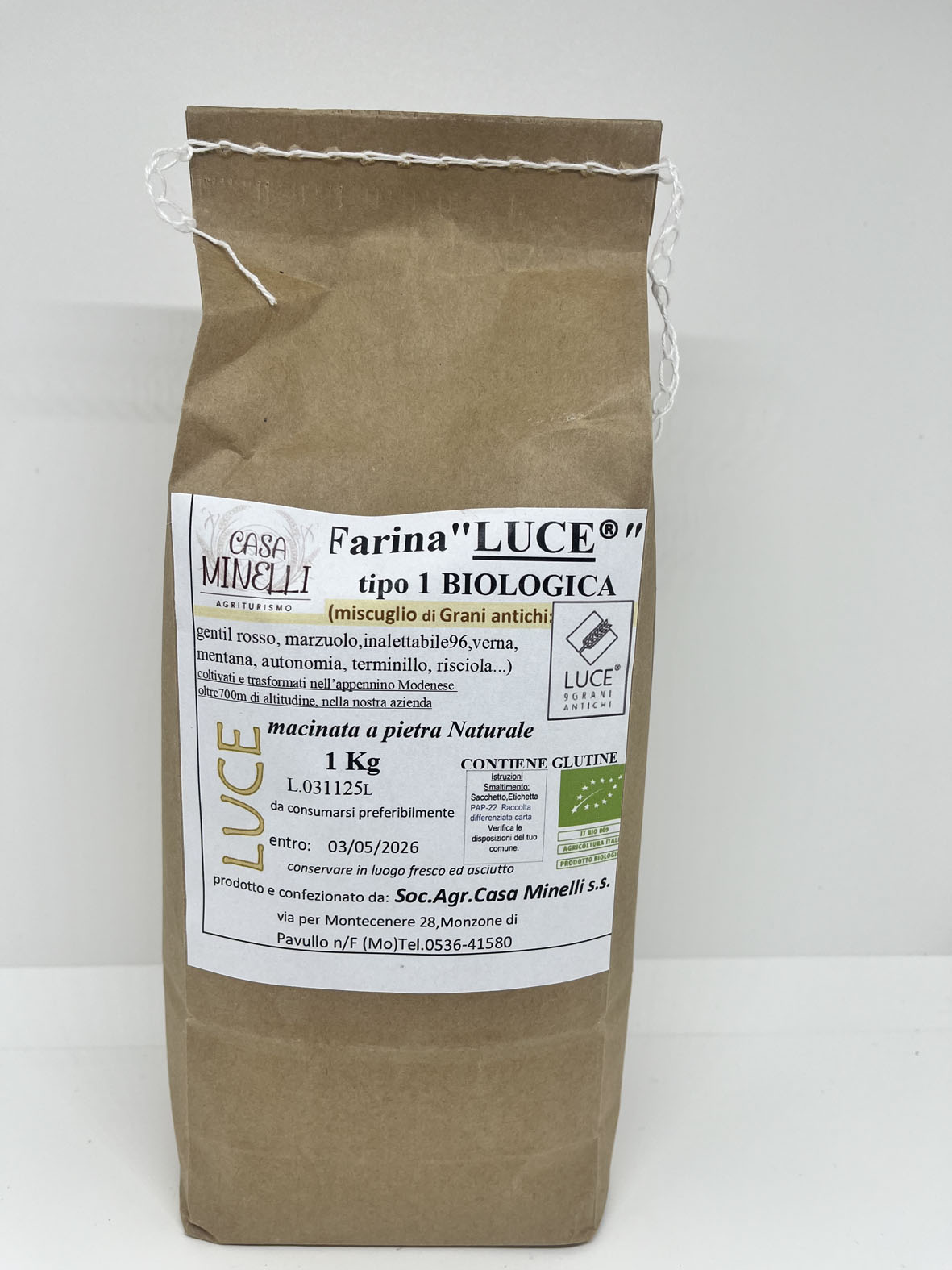 Farina luce integrale biologica