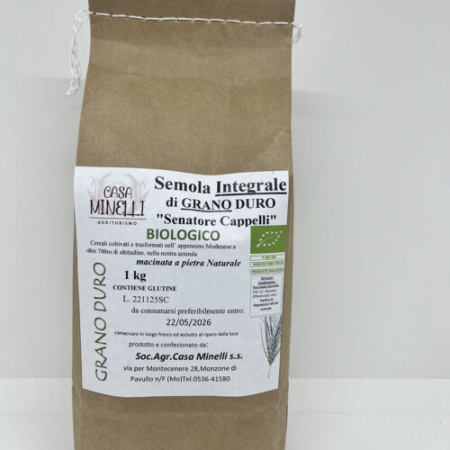 Semola integrale di grano duro (senatore cappelli) biologica