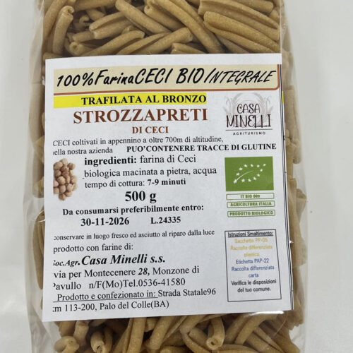 Strozzapreti trafilati al bronzo 100% di ceci biologici