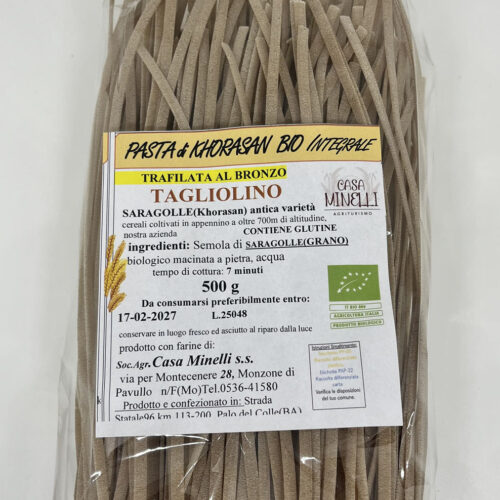 Tagliolini trafilati al bronzo 100% khorasan biologico