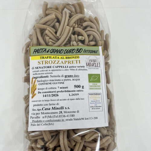strozzapreti trafilati al bronzo 100% grano duro integrale