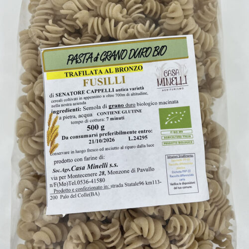 Fusilli trafilati al bronzo 100% grano duro "senatore cappelli"